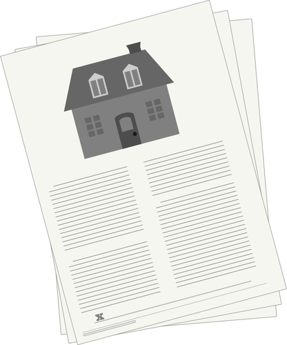 Disegno del contratto ipotecario vettoriale