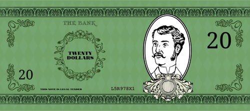 Viktoriaaninen setelivektori ClipArt