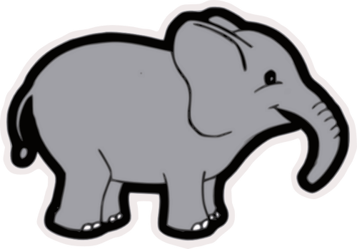 Bébé éléphant vector clipart