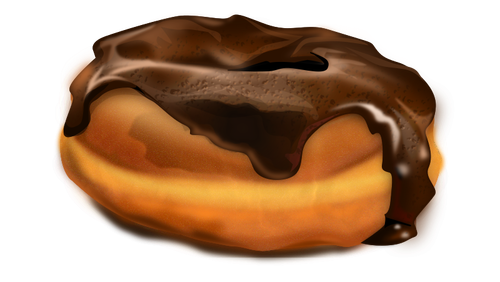 Image vectorielle donut chocolat