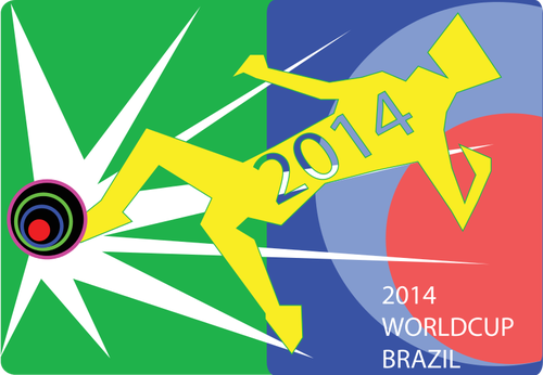 Worldcup 2014 पोस्टर वेक्टर छवि