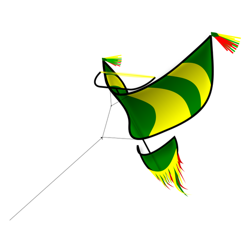 Cerf-volant vert traditionnel