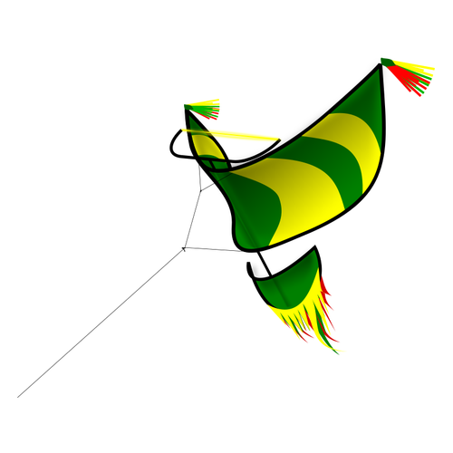 Traditional green kite