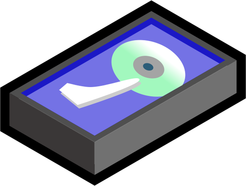 Vektorové kreslení ikony šedé 3D pevný disk