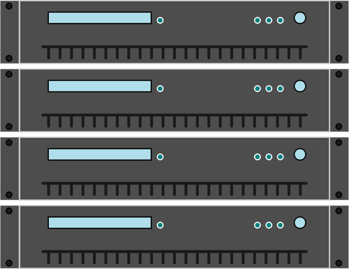 Gestapeld servers vectorafbeeldingen