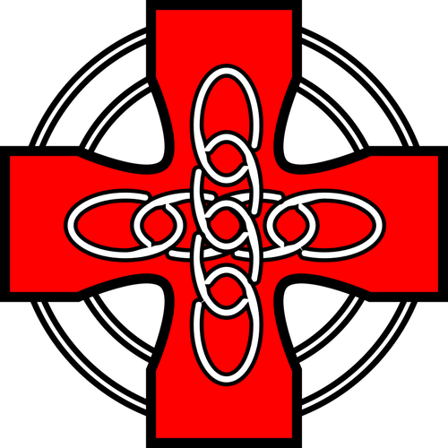 红凯尔特十字矢量图形