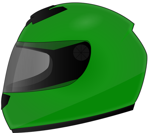 Green helmet vector drawing