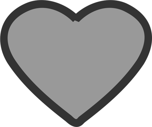 Vector image of thick blue heart icon