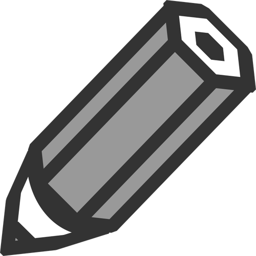 Niveaux de gris crayon icône vector illustration