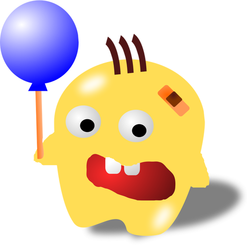 Monster met een ballon vector image