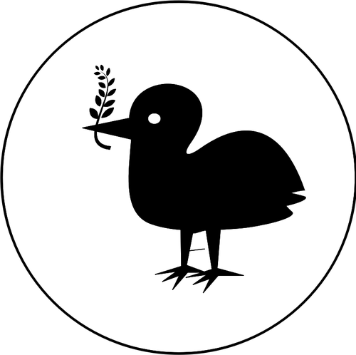 Paz pájaro silueta vector de la imagen