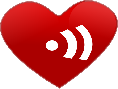 Heart beat teken vector illustraties