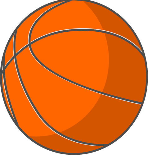 Vector naranja de la imagen de una pelota de baloncesto fotorealista