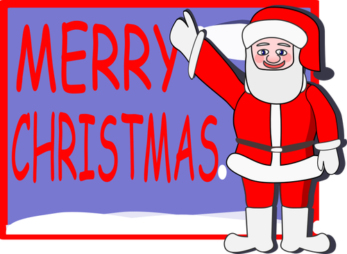 Greeting card with Santa