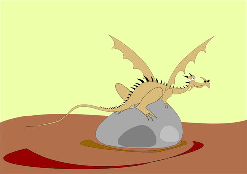 Dibujos animados dragón vector de la imagen