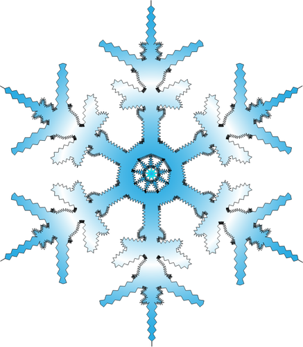 Ilustración de vector copo de nieve azul