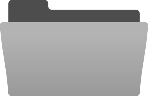 Gambar vektor icon folder setengah terbuka