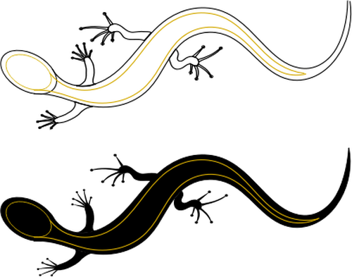 Grafica vettoriale di lucertole