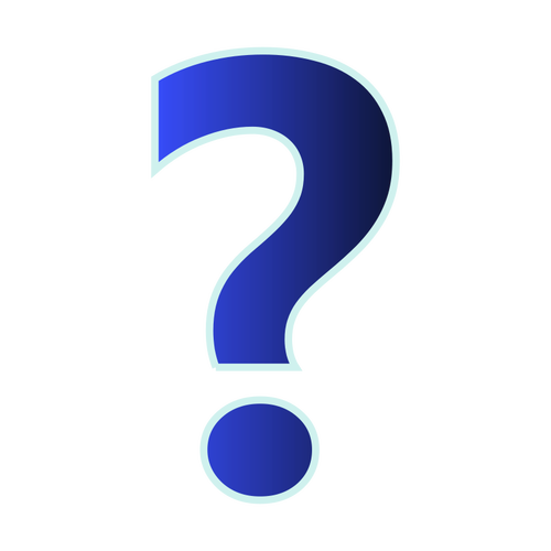 Clipart vectorial de interrogación azul