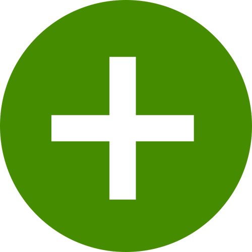 Grønne pluss -ikonet