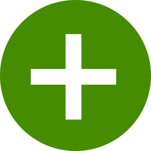 Grüne plus -Symbol