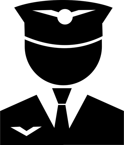 Pilot pictogram vector tekening