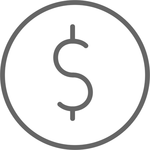 Símbolo de círculo do dinheiro