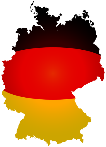 דגל פוליטי מפה של תמונת וקטור גרמניה