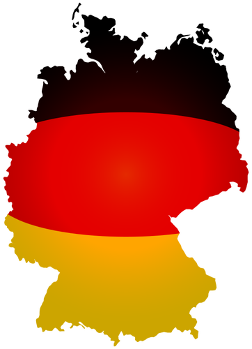 Mapa de la bandera política de la imagen de vector de Alemania