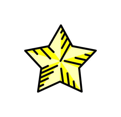 Yellow decorative star