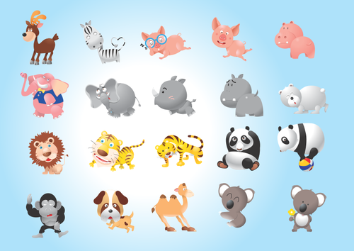 Vector pack com animais diferentes