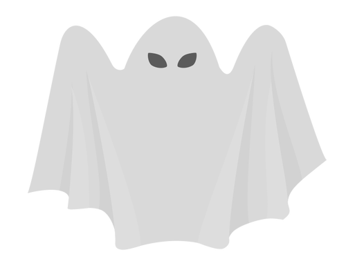 恐ろしい白い幽霊