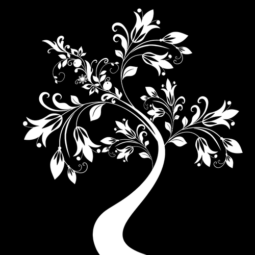 Decorative tree vector clip art