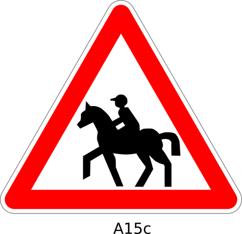 Panneau de signalisation se cheval