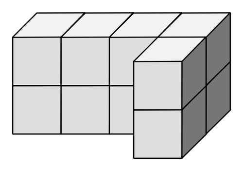 הקוביות איזומטרי הבניין בתמונה וקטורית