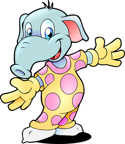 Olifant in pyjama