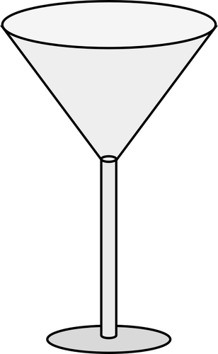 Verre à martini vide