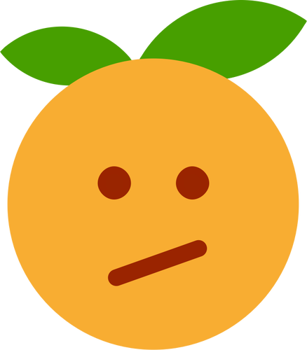 Disappointed orange