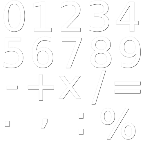 Numéros avec les opérations arithmétiques