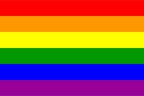 El gradiente de la bandera de arco iris