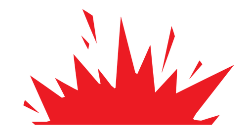 Röd explosion