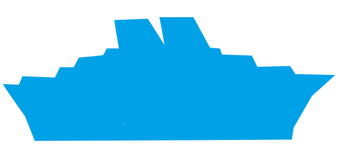 Ocean liner silhouet