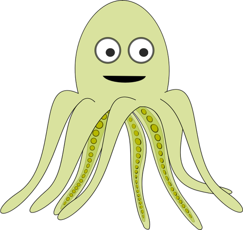 Cartoon afbeelding van octopus