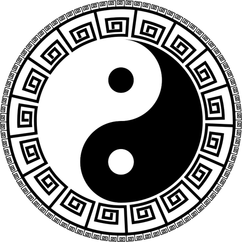 Dekorativa Yin Yang