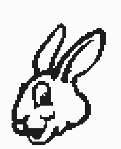 Bunny in pixels