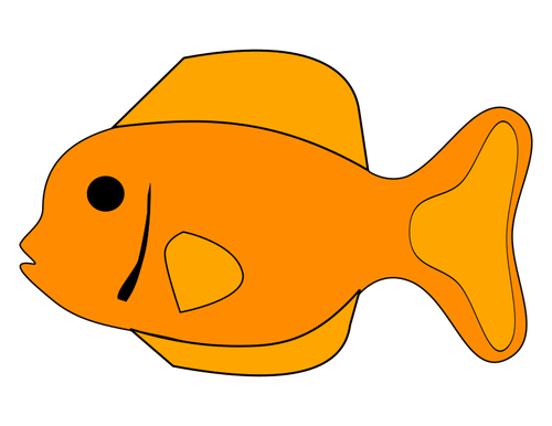 Orange Fisch-Vektor-Bild