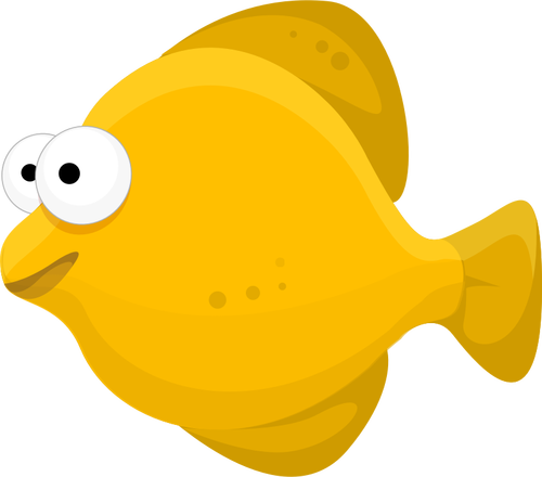 Tecknad gul fisk