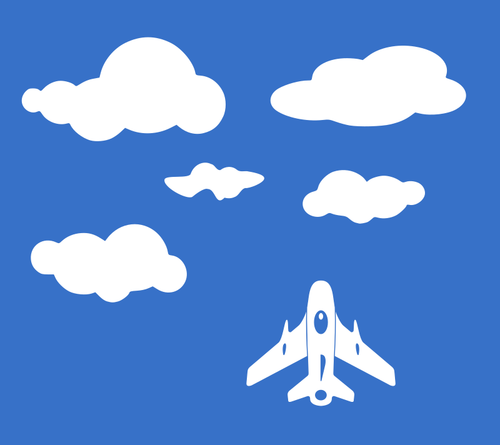 बादलों में हवाई जहाज
