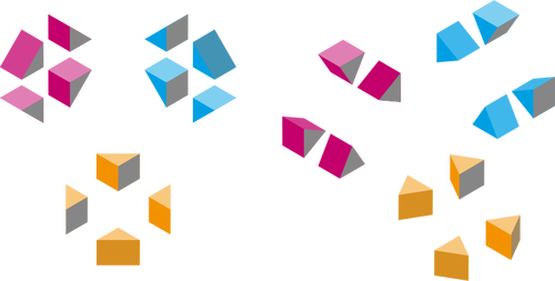 مثلثات متساوي القياس الملونة