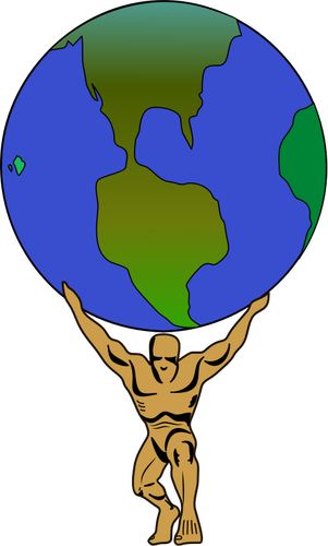 Man holding globe